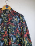 Vintage Signe Incognito Hemd Seide Muster Bunt L