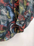 Vintage Signe Incognito Hemd Seide Muster Bunt L