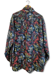 Vintage Signe Incognito Hemd Seide Muster Bunt L