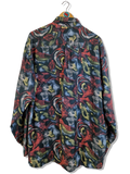 Vintage Signe Incognito Hemd Seide Muster Bunt L