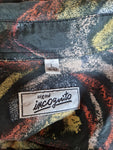 Vintage Signe Incognito Hemd Seide Muster Bunt L
