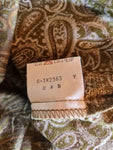 Vintage Grandioso Hemd Paisley Made In Japan Grün Braun L-XL