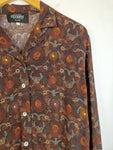 Vintage Pedrini Bluse Viscose Rot Braun S