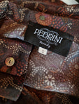 Vintage Pedrini Bluse Viscose Rot Braun S