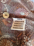 Vintage Pedrini Bluse Viscose Rot Braun S