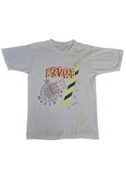 Vintage Shirt Restless "Movin' On" Tour 1990 Rock Single Stitch Weiß M-L