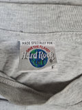Vintage Hard Rock Cafe Shirt Kowloon "Save the planet" Single Stitch Heather Grau L-XL