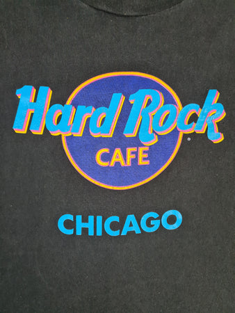 Vintage Hard Rock Cafe Shirt Chicago Single Stitch Made In USA Schwarz L