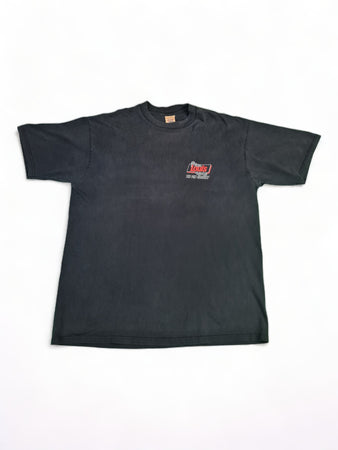 Vintage Jerzees Shirt Werbung Louis "The Fun Company" Racing Motorrad Made In Scotland Schwarz XL