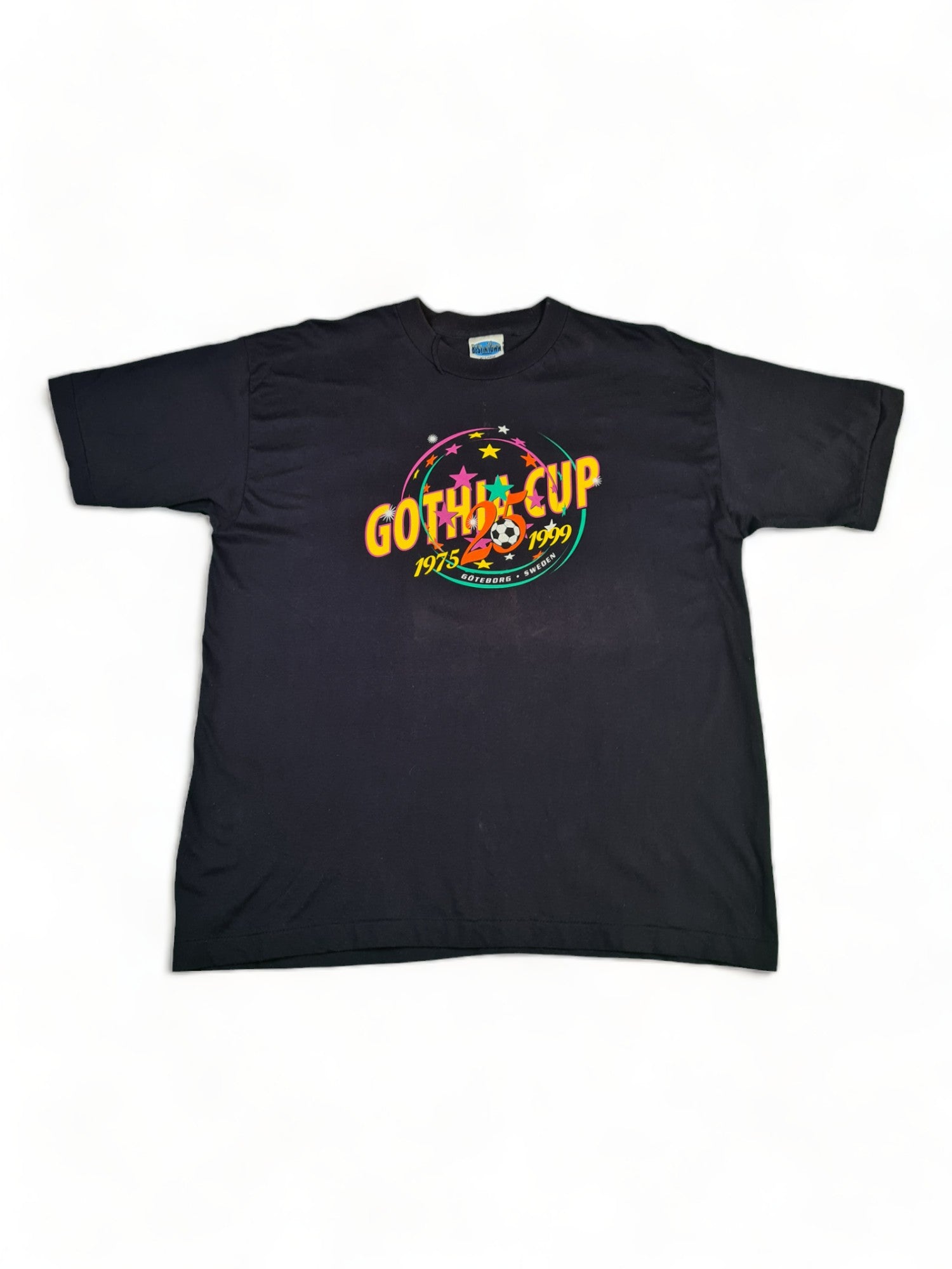 Vintage Best In Town Shirt Gothia Cup: The World Youth Cup 1999 Göteborg Sweden Single Stitch Schwarz XL - RareRags
