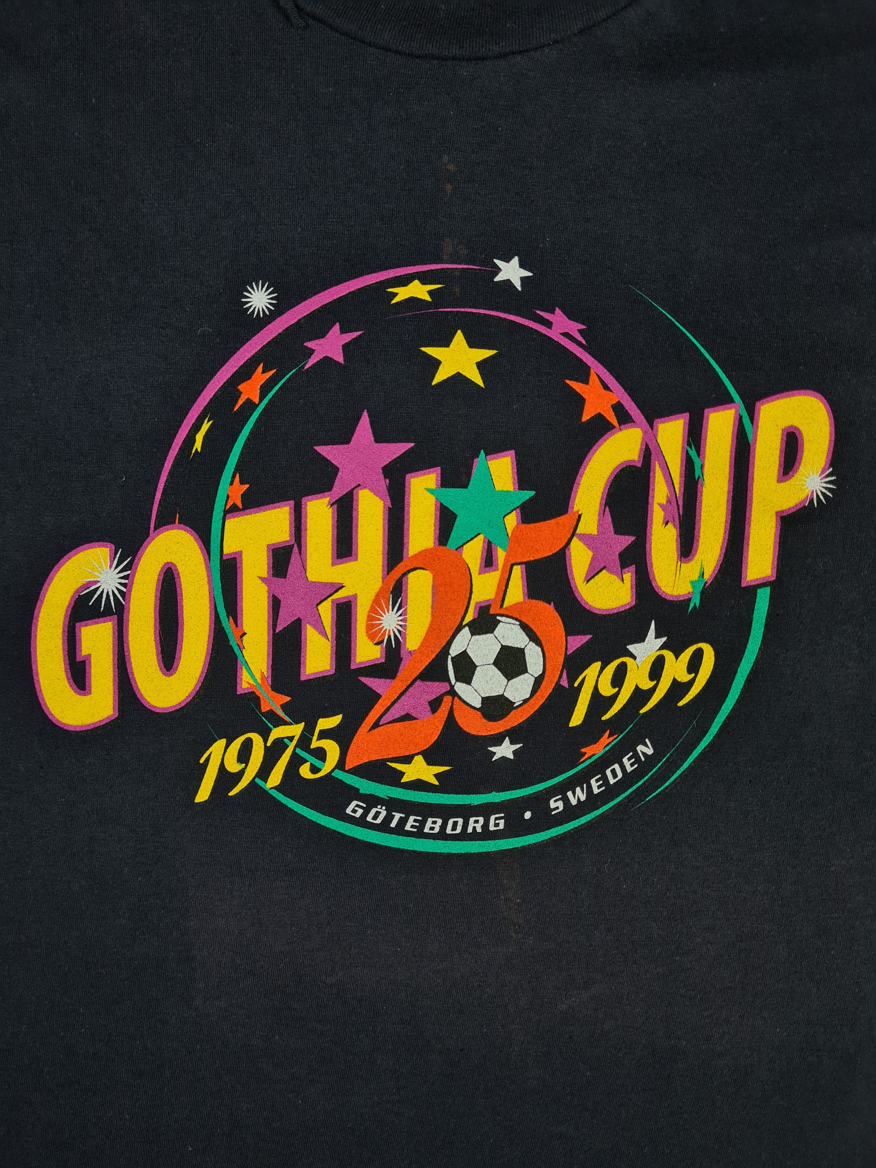 Vintage Best In Town Shirt Gothia Cup: The World Youth Cup 1999 Göteborg Sweden Single Stitch Schwarz XL - RareRags