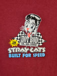 Vintage Bandshirt Stray Cats "Built for speed" 1988 Rot M-L