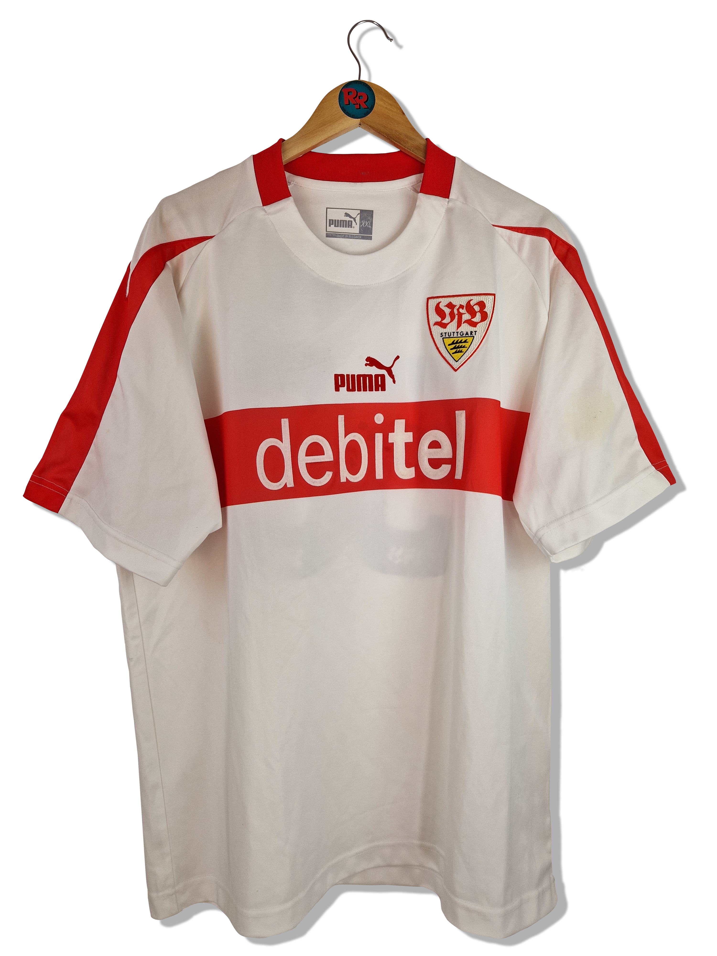 Puma Trikot VfB Stuttgart 2002/03 Home #50 Vohl Debitel Weiß Rot XXL
