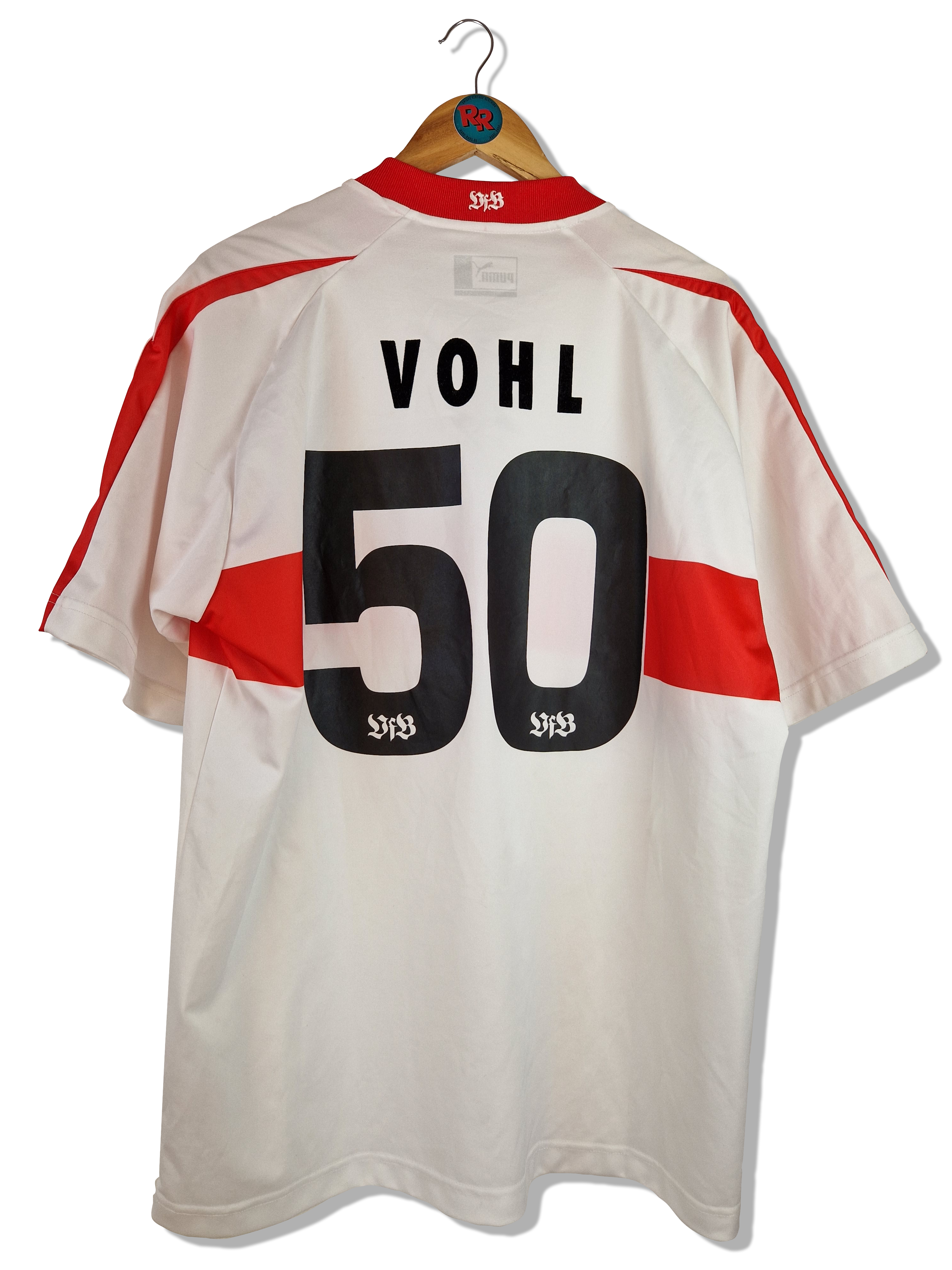 Puma Trikot VfB Stuttgart 2002/03 Home #50 Vohl Debitel Weiß Rot XXL