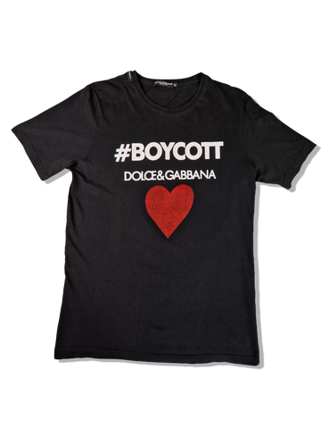 Dolce & Gabbana Shirt "Boykott" 2017 Made In Italy Schwarz  (50) M-L