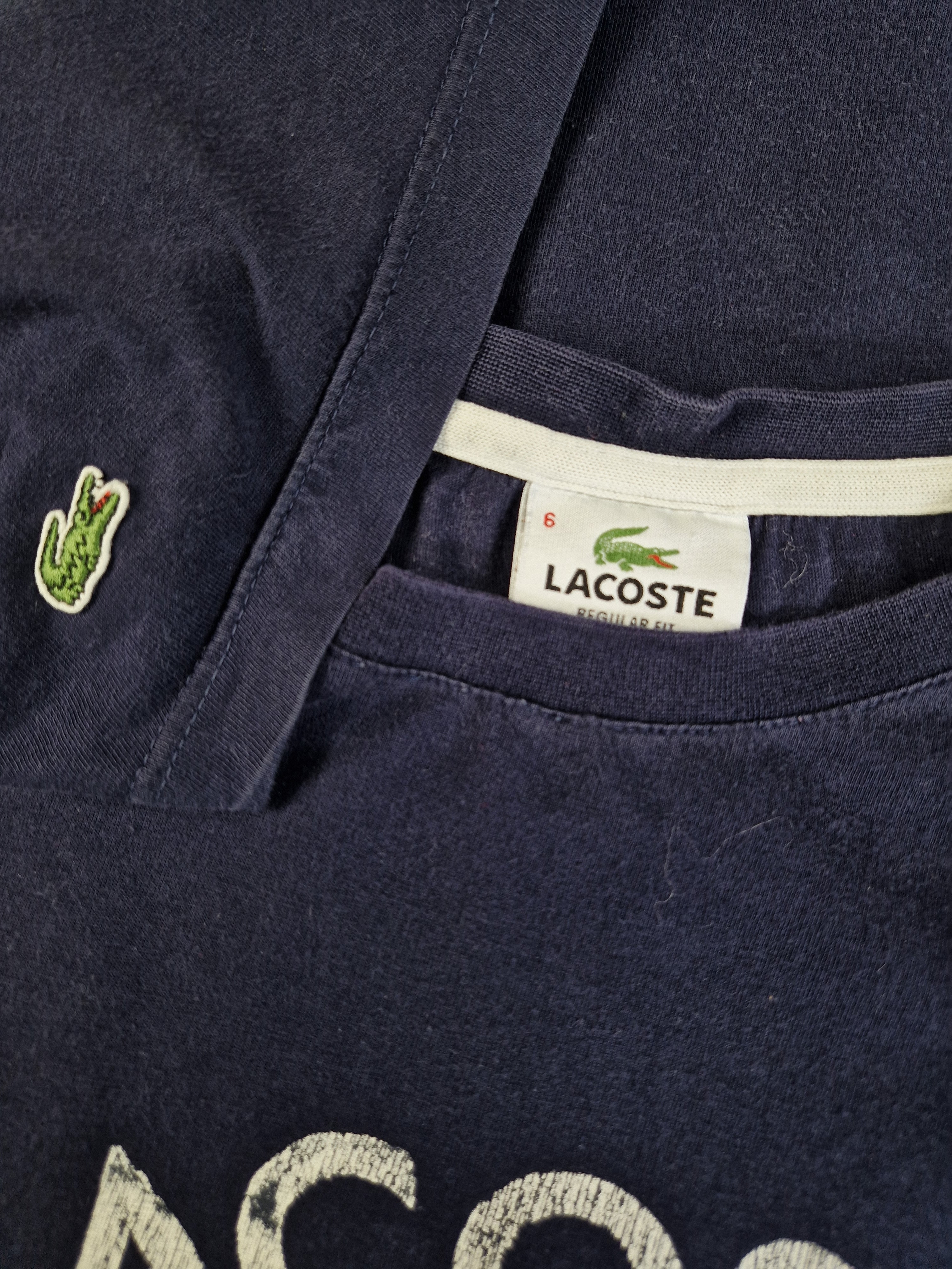 Lacoste Shirt Big Logo Dunkelblau (6) XL - RareRags