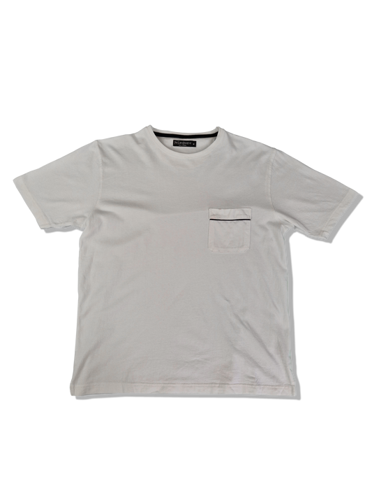 Vintage Yves Saint Lauren Shirt Brusttasche Basic Weiß M