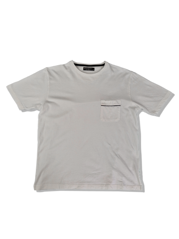 Vintage Yves Saint Lauren Shirt Brusttasche Basic Weiß M
