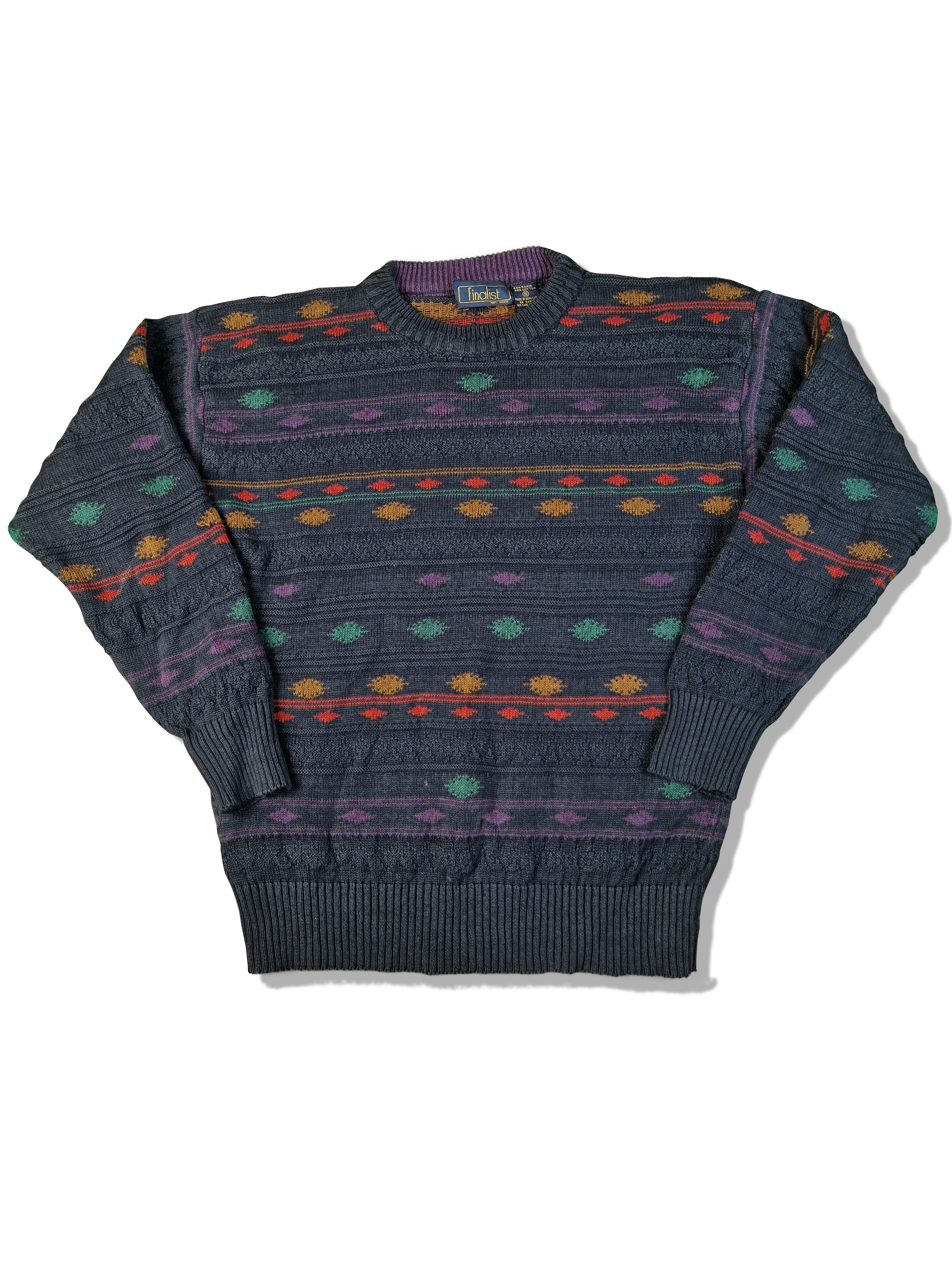Vintage Finalist Strickpulli Made In Hong Kong Bunt S