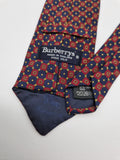 Vintage Burberrys Krawatte Seide Made In England Rot Blau
