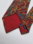 Vintage Burberrys Krawatte Seide Made In England Rot Grün