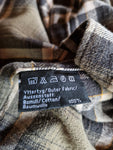Vintage Fjällräven Flanellhemd Herbstlich Kariert Grün Beige XXL