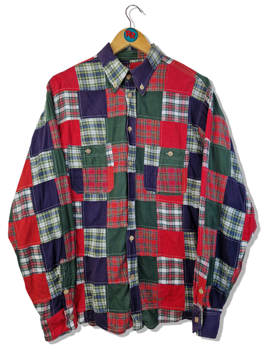 Vintage Linguadoca Patchworkhemd Unique Bunt L