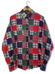Vintage Linguadoca Patchworkhemd Unique Bunt L