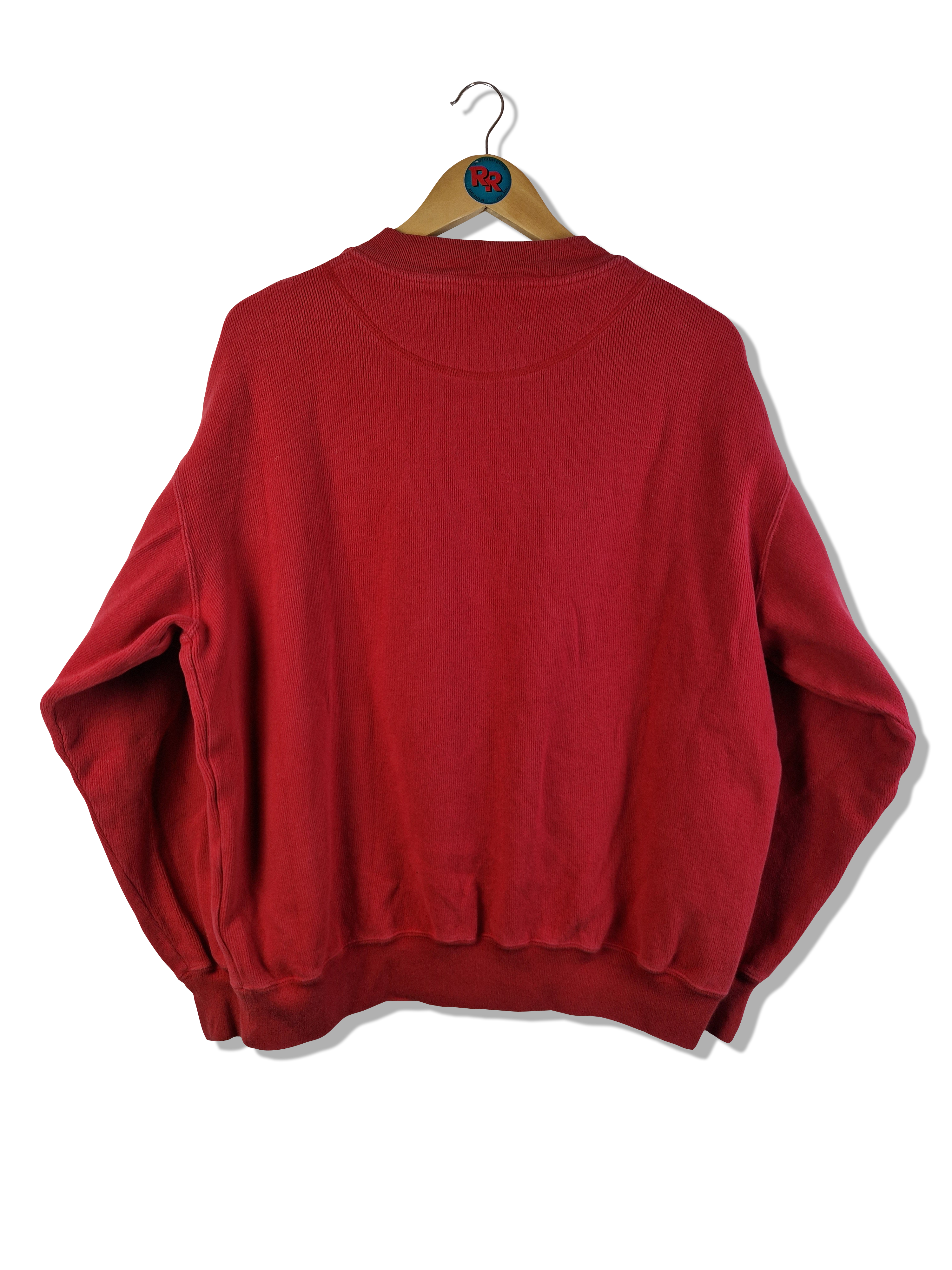 Vintage Iceberg Sweater "Night Snow" Bestickt Made In Italy Rot L