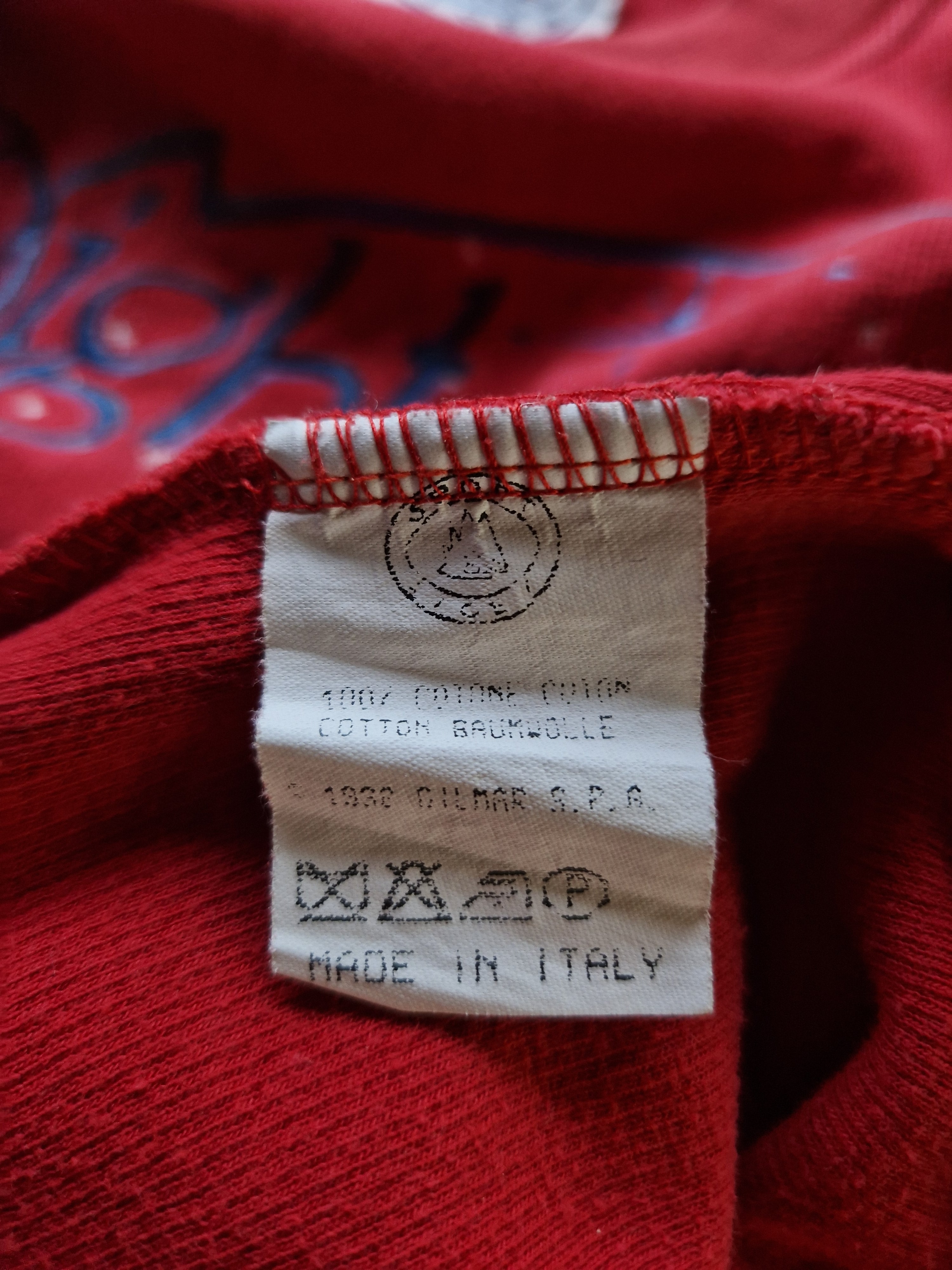 Vintage Iceberg Sweater "Night Snow" Bestickt Made In Italy Rot L