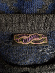 Double Classic Strickpullover Abstrakte Wellen Optik Erdtöne S-M