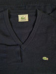 Lacoste Strickpullover V-Ausschnitt 50% Wolle Dunkelblau (4) M