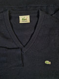Lacoste Strickpullover V-Ausschnitt 50% Wolle Dunkelblau (4) M