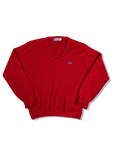 Vintage Izod Lacoste Strickpullover 80s Orlon Rot L