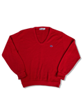 Vintage Izod Lacoste Strickpullover 80s Orlon Rot L