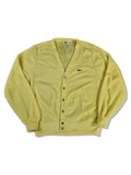 Rare! Vintage Lacoste By Izod Cardigan 80s Made In USA Zitronen Gelb M