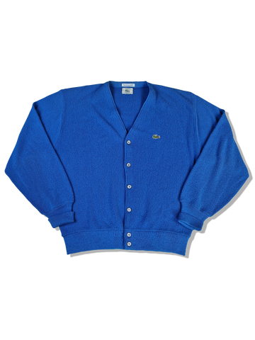 Rare! Vintage Lacoste By Izod Cardigan 80s Made In USA Blau M-L