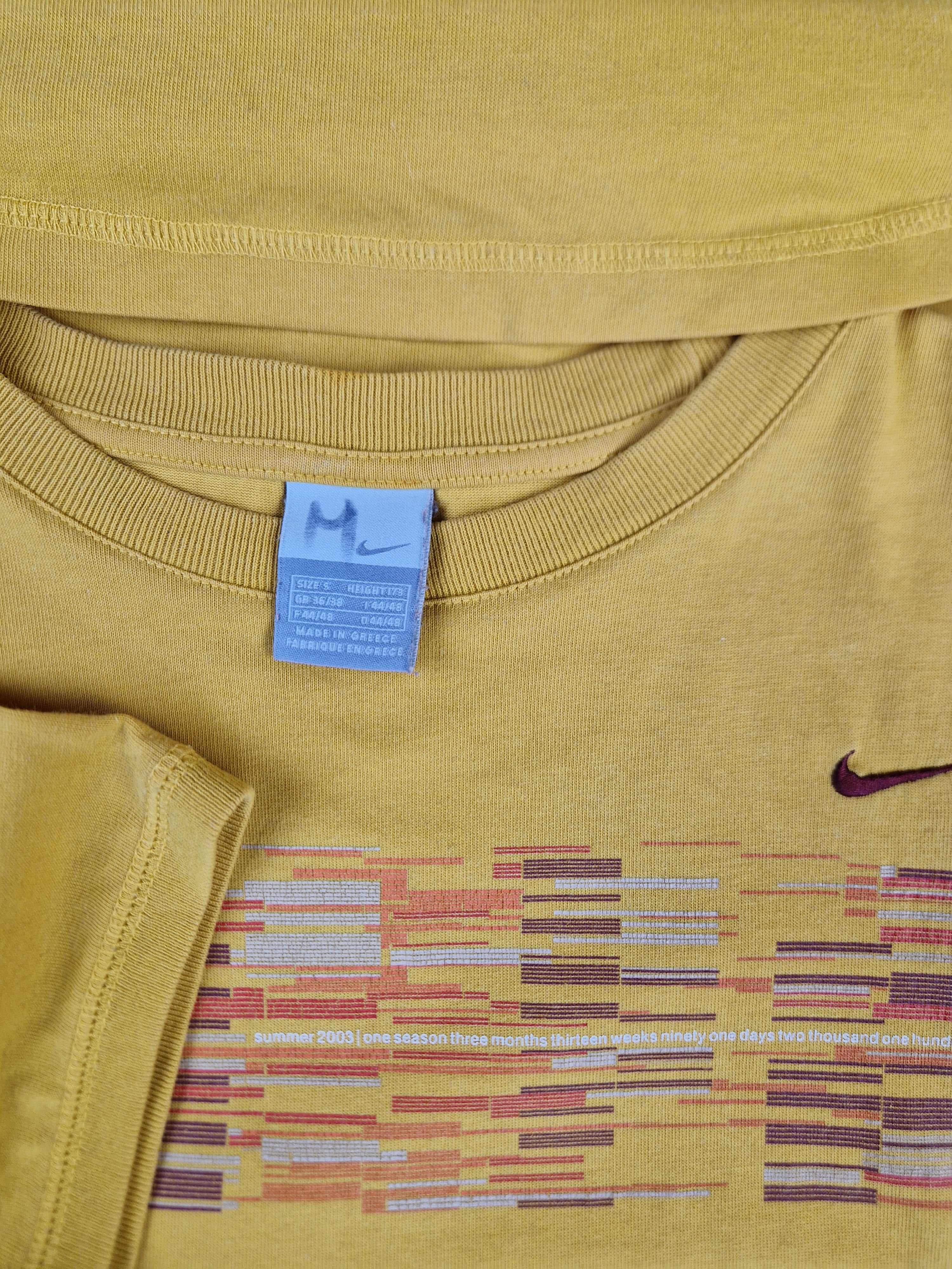 Vintage Nike Shirt "Summer 2003" Made In Greece Gelb S - RareRags