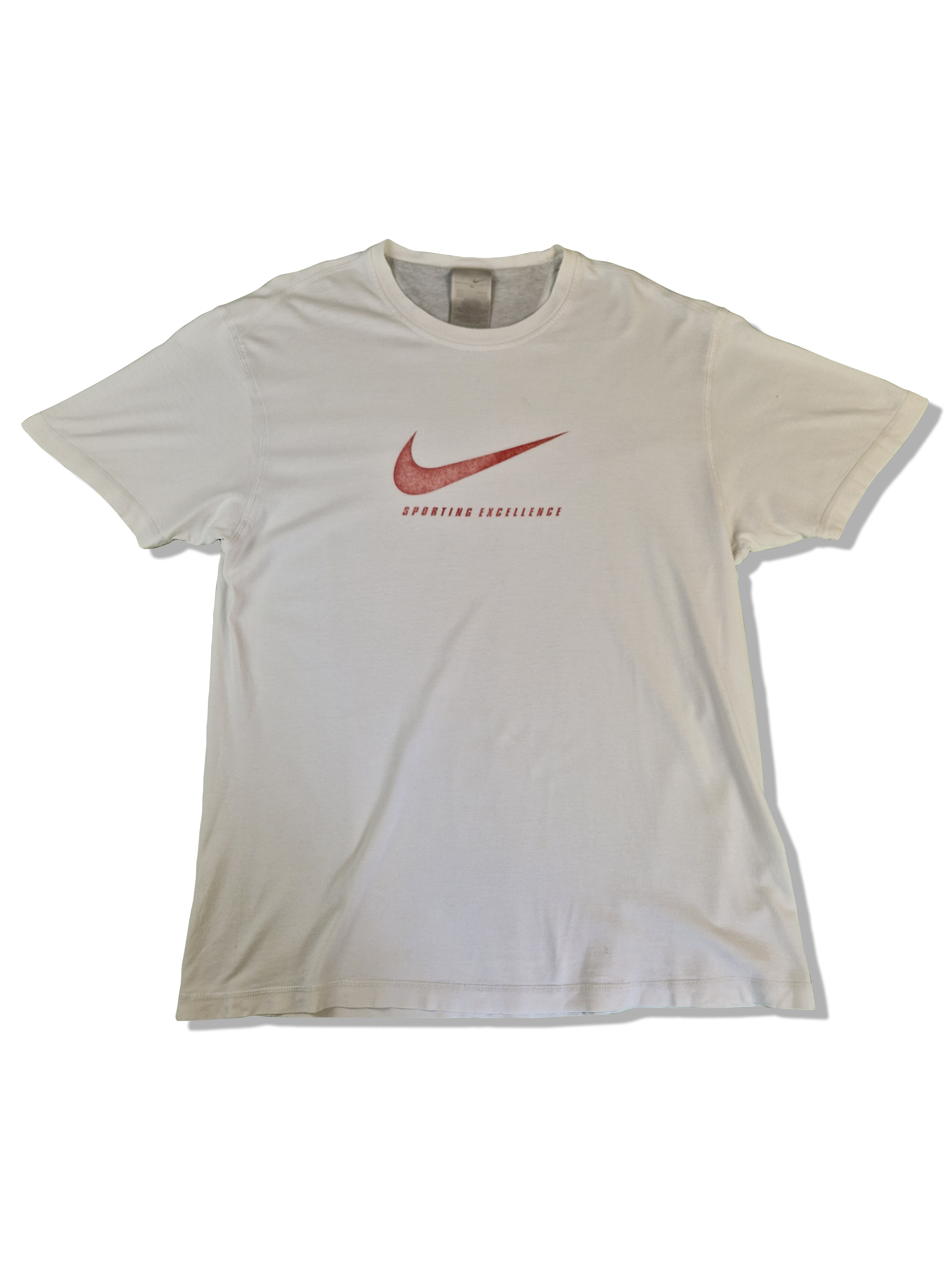 Nike Shirt Sporting Excellence Big Swoosh RotWeiß XL - RareRags