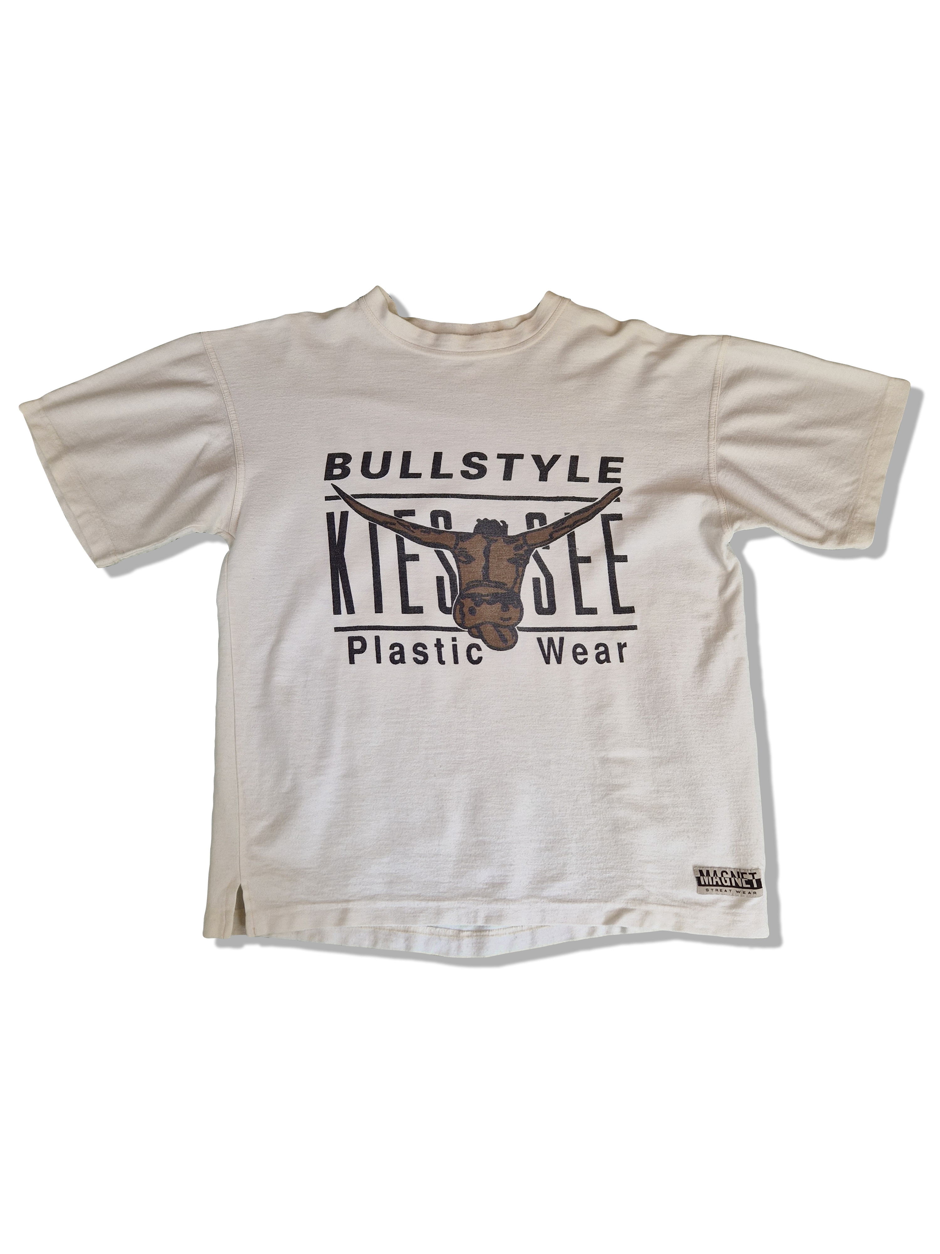 Vintage Magnet Streetwear Shirt "Bullstyle Plastic Wear" Chiemsee Bootleg Weiß M