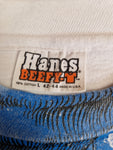 Vintage  Hanes Shirt  Beefy-T Arztkittel Single Stitch Made In USA Weiß L