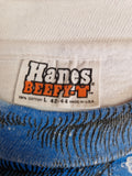 Vintage  Hanes Shirt  Beefy-T Arztkittel Single Stitch Made In USA Weiß L