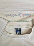 Vintage  Screen Stars Shirt "Fire plues- We break for nobody" Used Look Single Stitch Made In USA Weiß L