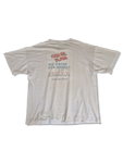 Vintage  Screen Stars Shirt "Fire plues- We break for nobody" Used Look Single Stitch Made In USA Weiß L
