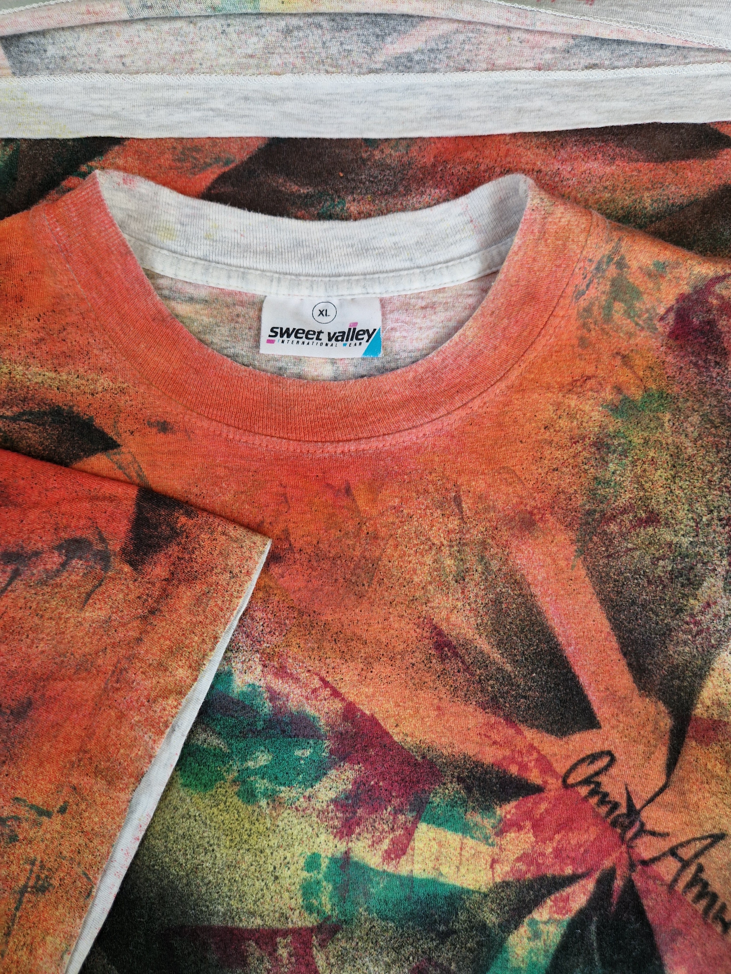 Vintage  Sweet Valley Shirt Art By Omar Amir 1994 Single Stitch Bunt XL - RareRags