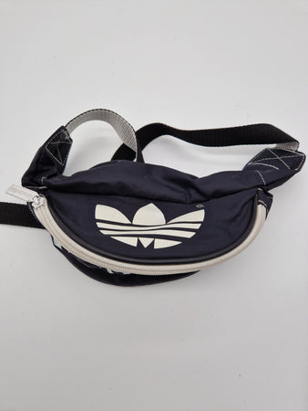Vintage Adidas Bauchtasche 80s Schwarz Weiß