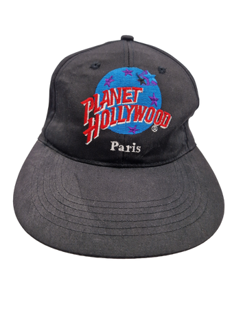 Vintage Planet Hollywood Cap Paris Schwarz