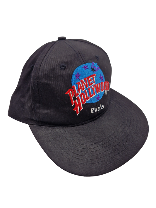 Vintage Planet Hollywood Cap Paris Schwarz