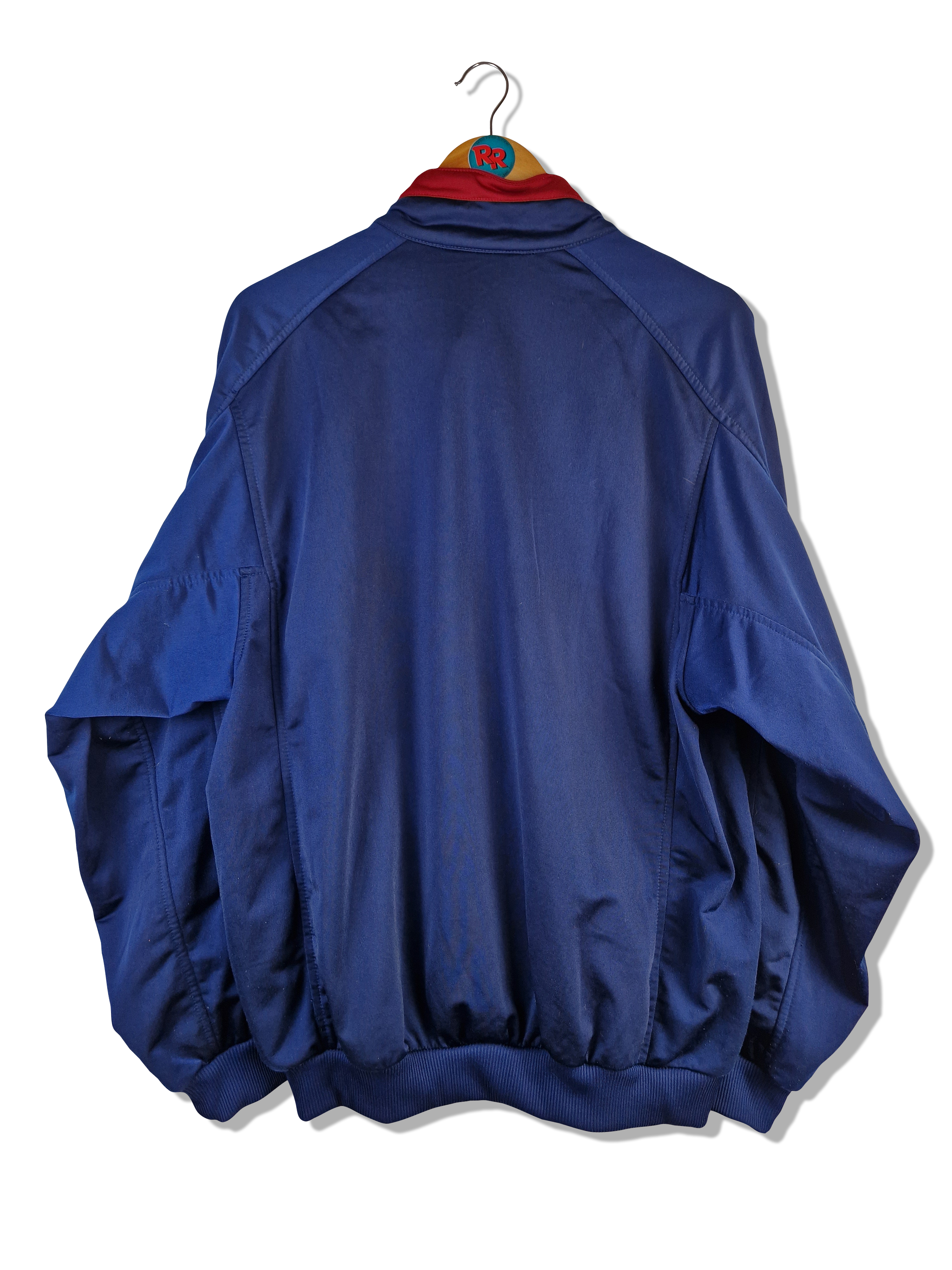Vintage Nike Sportjacke Big Embroidery Spellout Blau Rot L