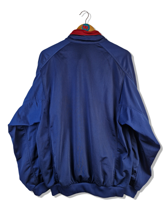 Vintage Nike Sportjacke Big Embroidery Spellout Blau Rot L